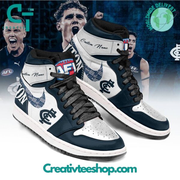Tubopro Carlton Blues AJ1 High Sneakers Shoes For Men And Women - Image 3