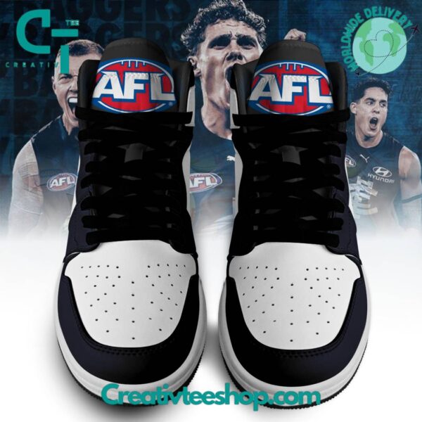 Tubopro Carlton Blues AJ1 High Sneakers Shoes For Men And Women - Image 2