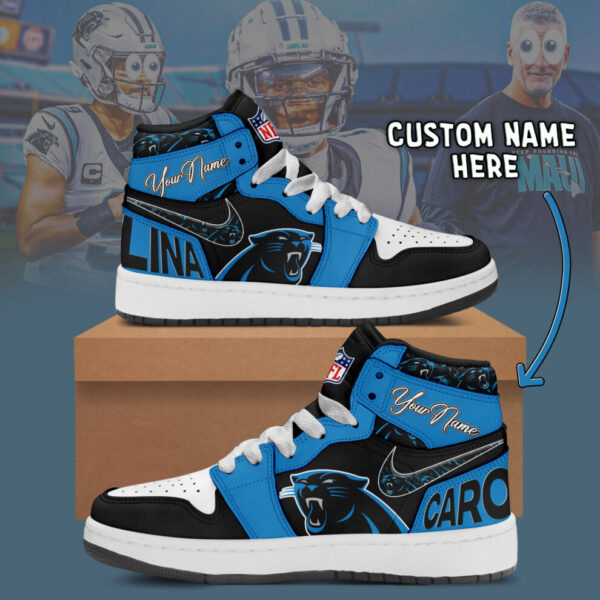 Tubopro Carolina Panthers AJ1 High Sneakers Shoes For Men And Women