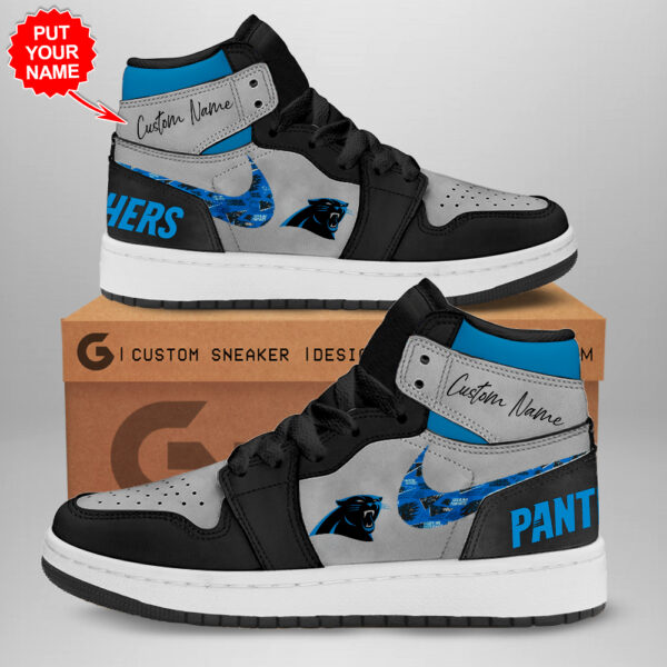 Tubopro Carolina Panthers AJ1 High Sneakers Shoes For Men And Women