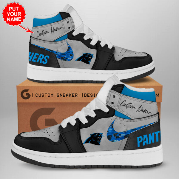 Tubopro Carolina Panthers AJ1 High Sneakers Shoes For Men And Women