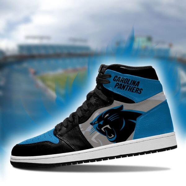 Tubopro Carolina Panthers NFL AJ1 High Sneakers Shoes For Men And Women - Image 2
