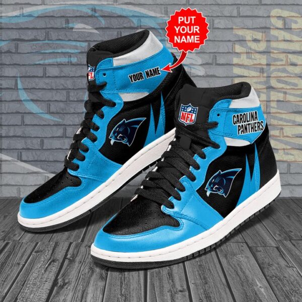 Tubopro Carolina Panthers NFL AJ1 High Sneakers Shoes For Men And Women - Image 2