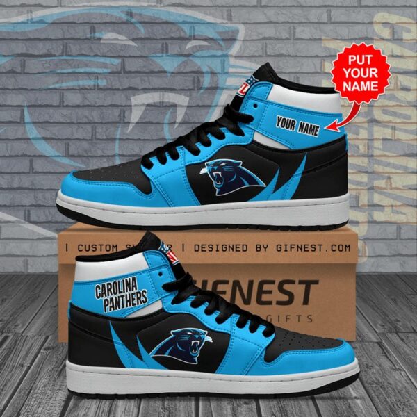 Tubopro Carolina Panthers NFL AJ1 High Sneakers Shoes For Men And Women