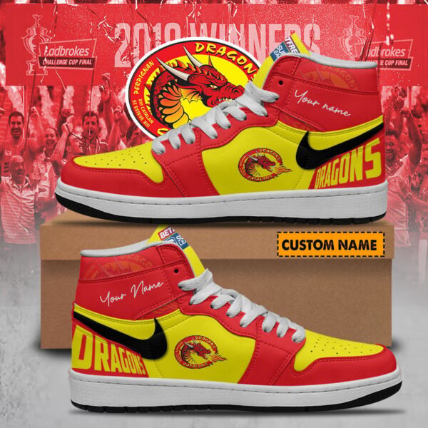 Tubopro Catalans Dragons AJ1 High Sneakers Shoes For Men And Women
