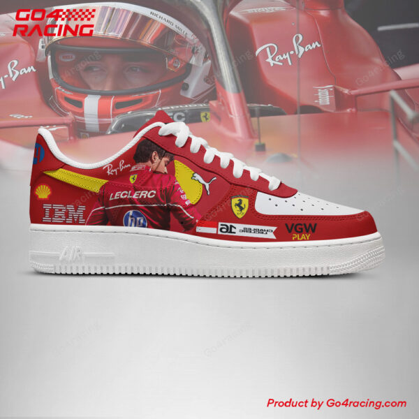 Tubopro Charles Leclerc 3  Ferrari Air Low-Top Sneakers Shoes For Men And Women - Image 3