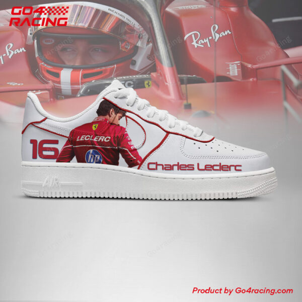 Tubopro Charles Leclerc  Ferrari Air Low-Top Sneakers Shoes For Men And Women - Image 3