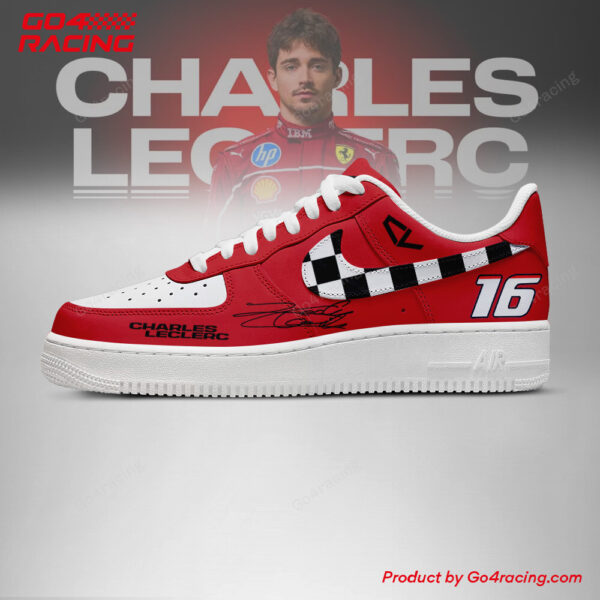 Tubopro Charles Leclerc  Ferrari Air Low-Top Sneakers Shoes For Men And Women - Image 2