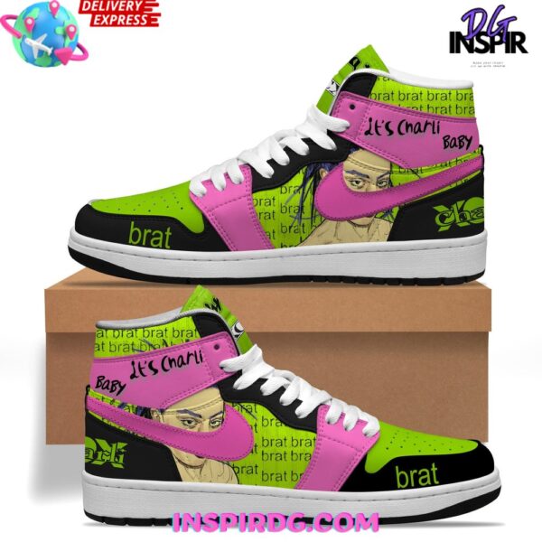 Tubopro Charli XCX AJ1 High Sneakers Shoes For Men And Women - Image 2