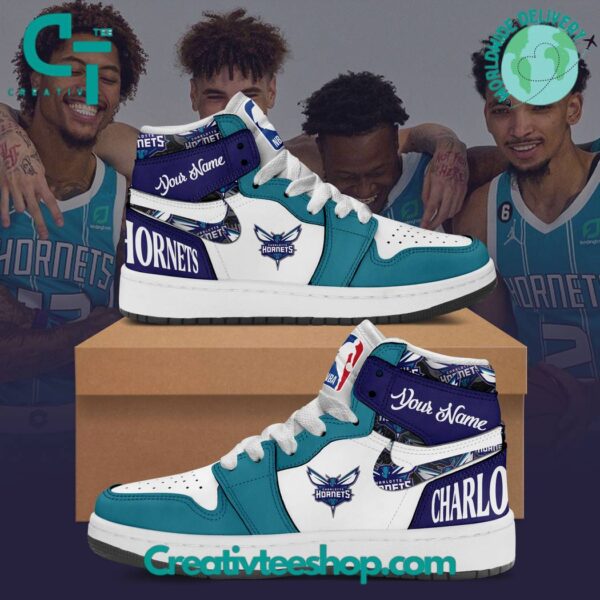Tubopro Charlotte Hornets AJ1 High Sneakers Shoes For Men And Women