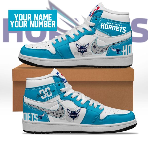 Tubopro Charlotte Hornets AJ1 High Sneakers Shoes For Men And Women - Image 3