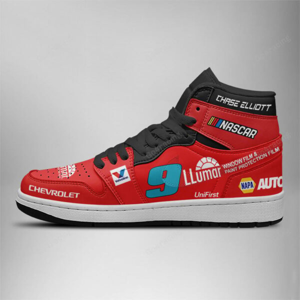 Tubopro Chase Elliott  Hendrick Motorsports AJ1 High Sneakers Shoes For Men And Women - Image 3