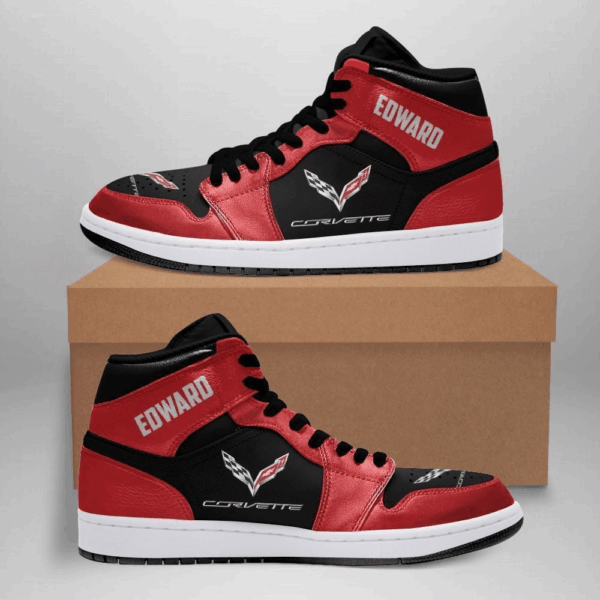 Tubopro Chevrolet Corvette AJ1 High Sneakers Shoes For Men And Women - Image 2