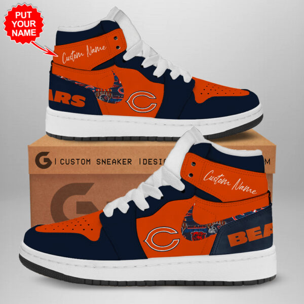 Tubopro Chicago Bears AJ1 High Sneakers Shoes For Men And Women