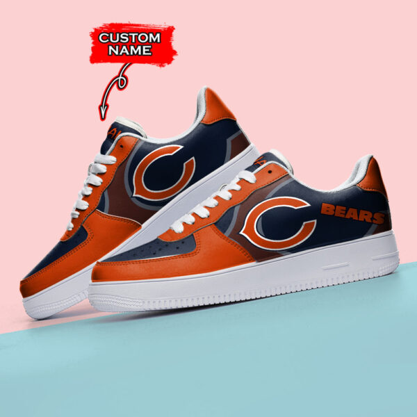 Tubopro Chicago Bears NFL Air Low-Top Sneakers Shoes For Men And Women - Image 3