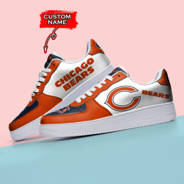 Tubopro Chicago Bears NFL Air Low-Top Sneakers Shoes For Men And Women - Image 3