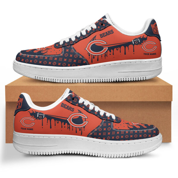 Tubopro Chicago Bears NFL Air Low-Top Sneakers Shoes For Men And Women
