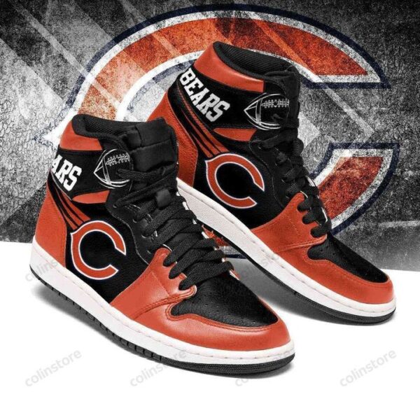 Tubopro Chicago Bears NFL AJ1 High Sneakers Shoes For Men And Women