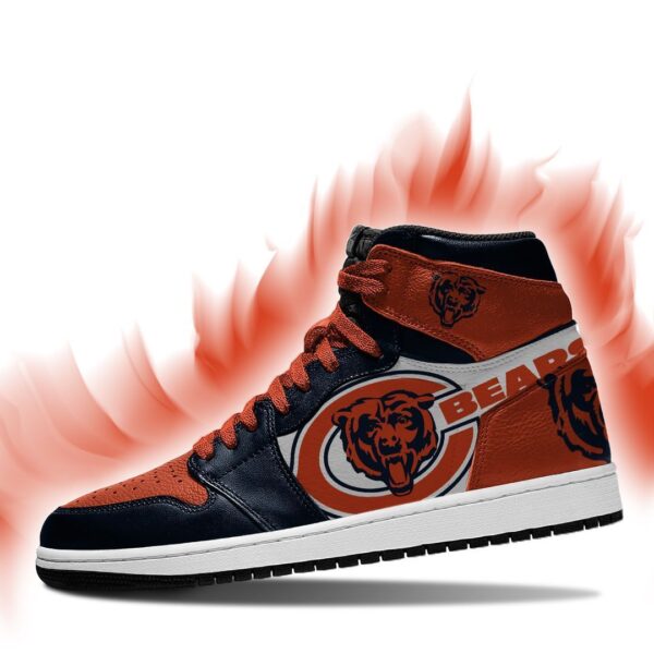 Tubopro Chicago Bears NFL AJ1 High Sneakers Shoes For Men And Women - Image 2