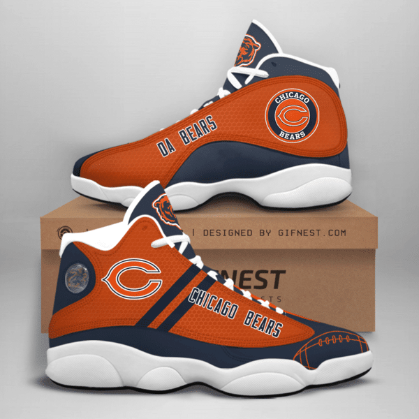 Tubopro Chicago Bears NFL AJ13 Sneakers Shoes For Men And Women