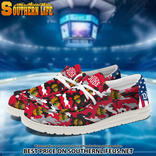 Tubopro Chicago Blackhawks Personalized Hey Dude Shoes For Men And Women - Image 2