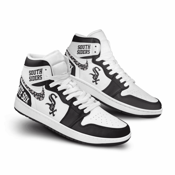 Tubopro Chicago White Sox AJ1 High Sneakers Shoes For Men And Women - Image 2