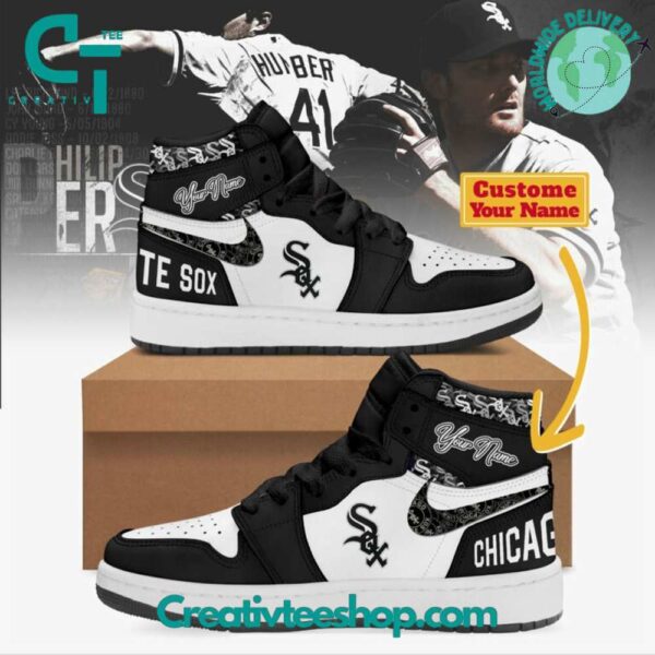 Tubopro Chicago White Sox AJ1 High Sneakers Shoes For Men And Women