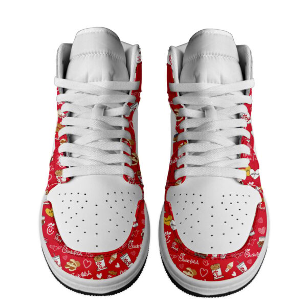Tubopro Chick-fil-A AJ1 High Sneakers Shoes For Men And Women - Image 2