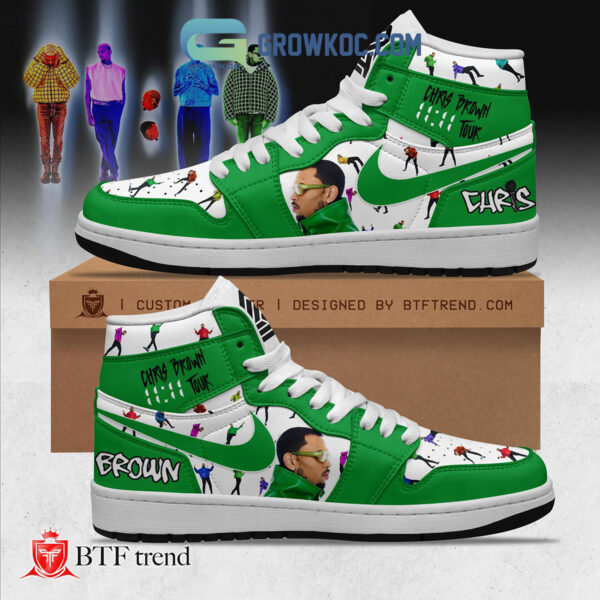 Tubopro Chris Brown AJ1 High Sneakers Shoes For Men And Women