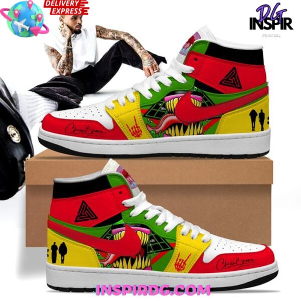 Tubopro Chris Brown AJ1 High Sneakers Shoes For Men And Women