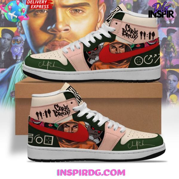 Tubopro Chris Brown AJ1 High Sneakers Shoes For Men And Women