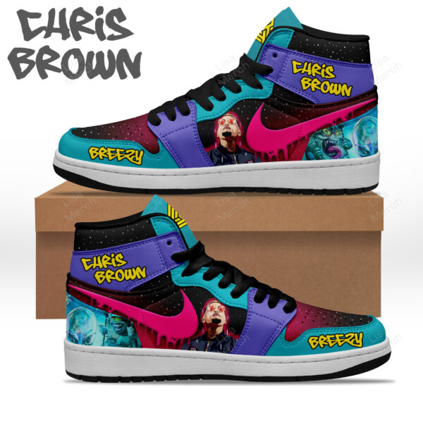 Tubopro Chris Brown AJ1 High Sneakers Shoes For Men And Women