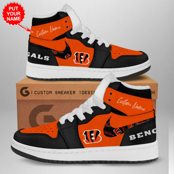 Tubopro Cincinnati Bengals AJ1 High Sneakers Shoes For Men And Women