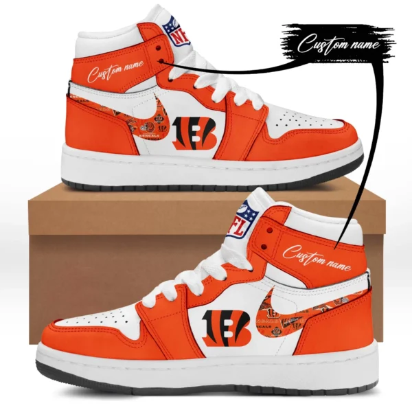 Tubopro Cincinnati Bengals AJ1 High Sneakers Shoes For Men And Women