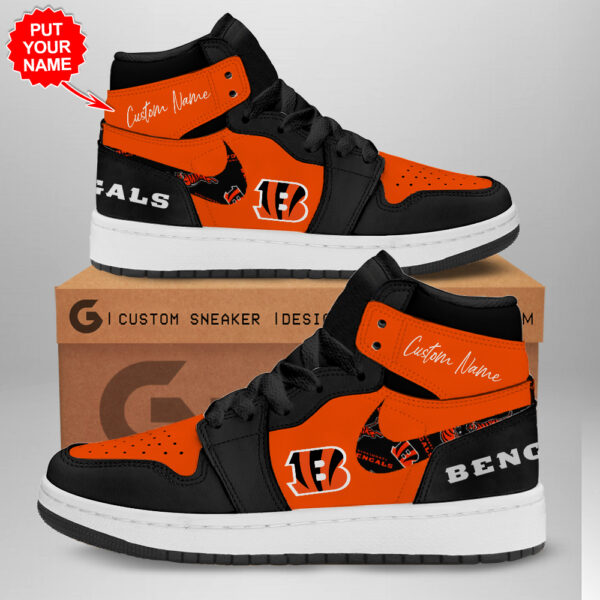 Tubopro Cincinnati Bengals AJ1 High Sneakers Shoes For Men And Women