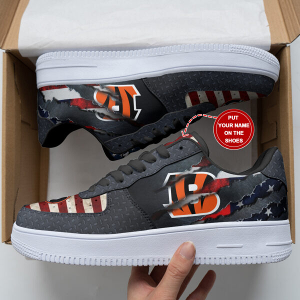 Tubopro Cincinnati Bengals NFL Air Low-Top Sneakers Shoes For Men And Women - Image 3