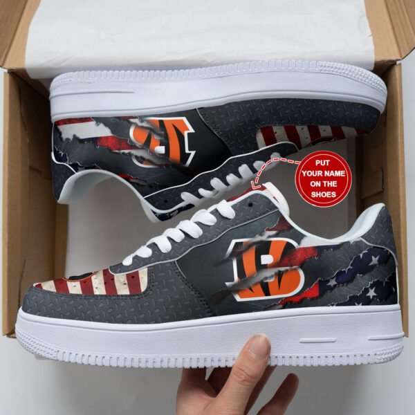 Tubopro Cincinnati Bengals NFL Air Low-Top Sneakers Shoes For Men And Women - Image 4