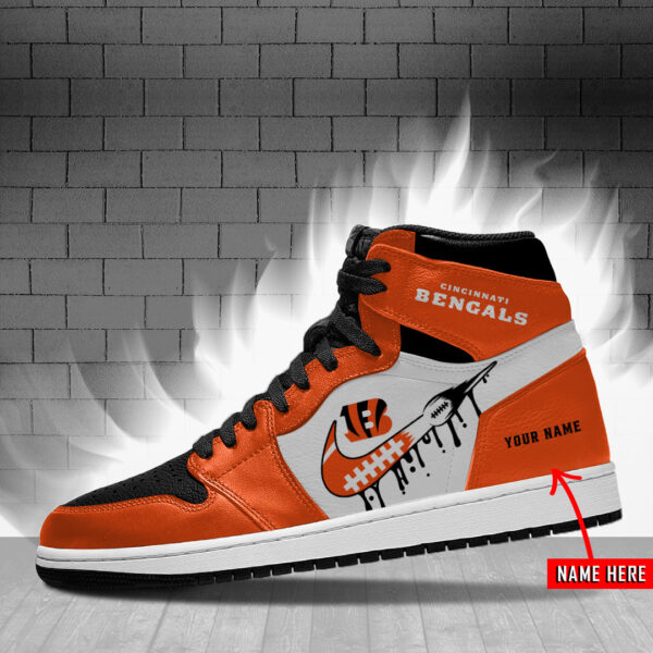 Tubopro Cincinnati Bengals NFL AJ1 High Sneakers Shoes For Men And Women - Image 2
