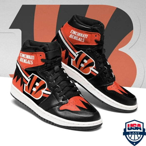 Tubopro Cincinnati Bengals NFL AJ1 High Sneakers Shoes For Men And Women