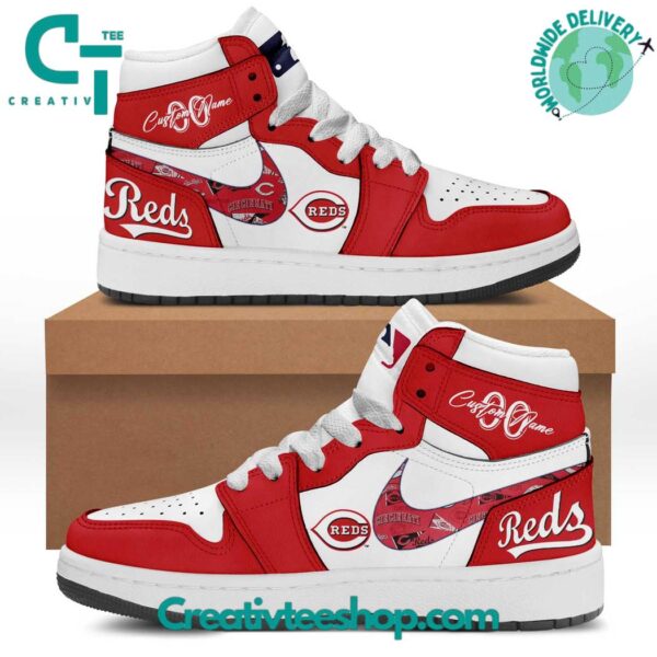 Tubopro Cincinnati Reds AJ1 High Sneakers Shoes For Men And Women