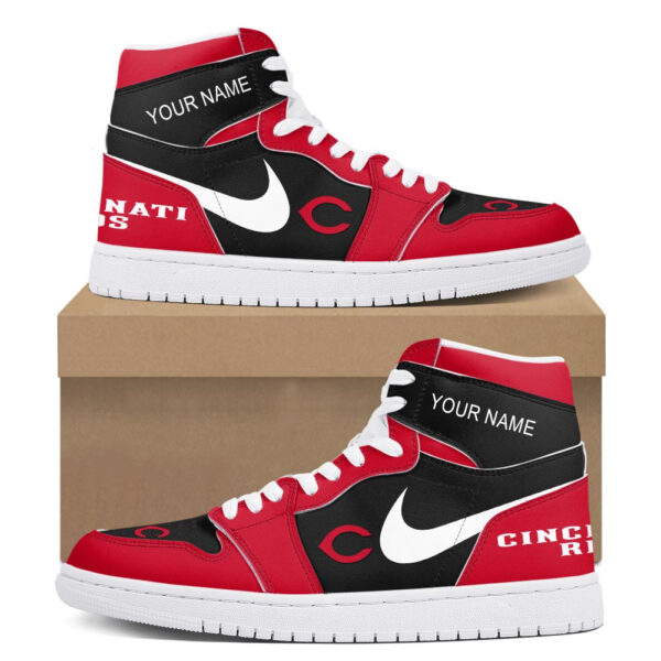 Tubopro Cincinnati Reds AJ1 High Sneakers Shoes For Men And Women - Image 2