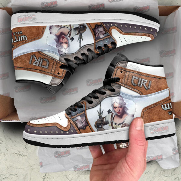 Tubopro Ciri The Witcher AJ1 High Sneakers Shoes For Men And Women - Image 2