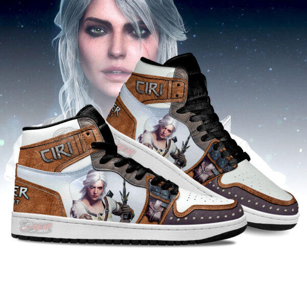 Tubopro Ciri The Witcher AJ1 High Sneakers Shoes For Men And Women - Image 3