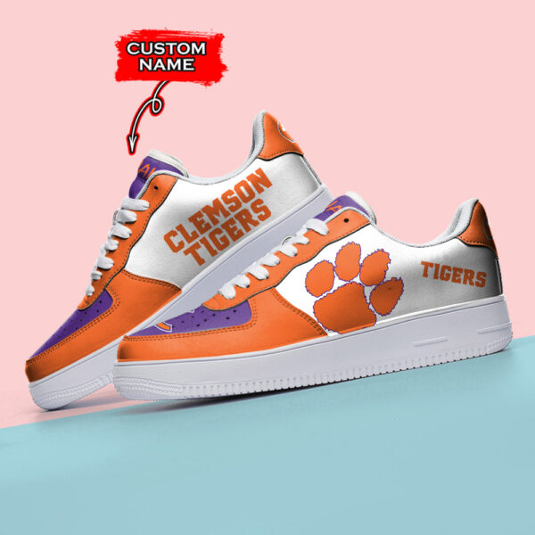 Tubopro Clemson Tigers NCAA Air Low-Top Sneakers Shoes For Men And Women - Image 3