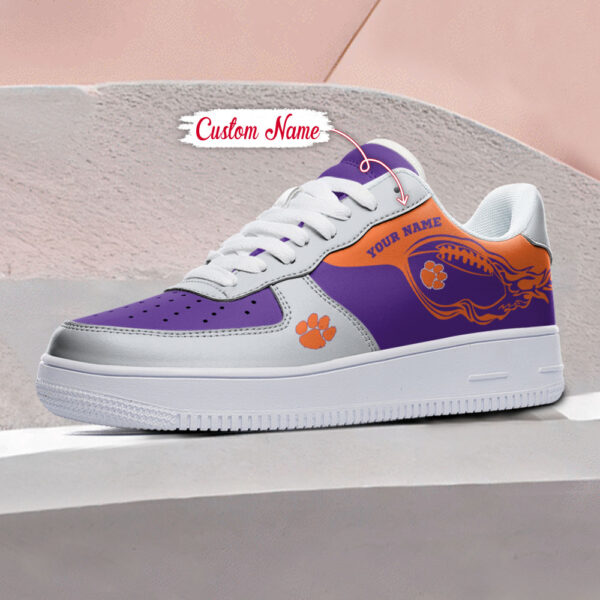 Tubopro Clemson Tigers NCAA Air Low-Top Sneakers Shoes For Men And Women - Image 3