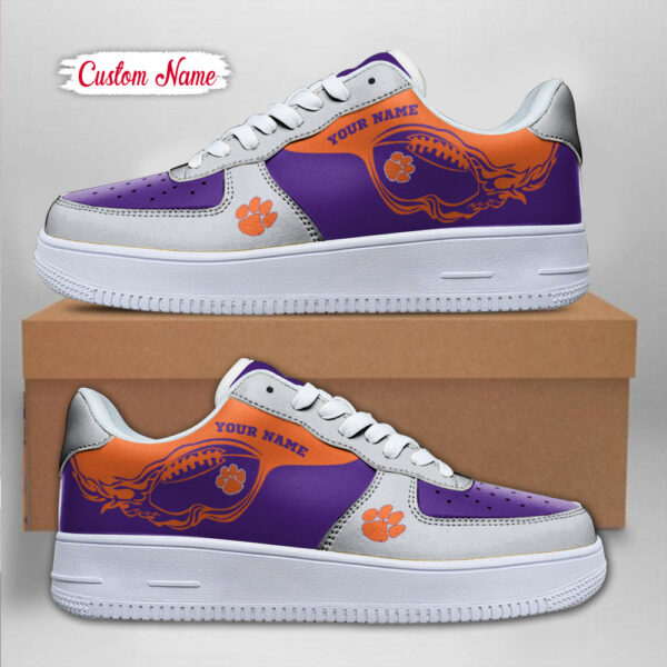 Tubopro Clemson Tigers NCAA Air Low-Top Sneakers Shoes For Men And Women - Image 2
