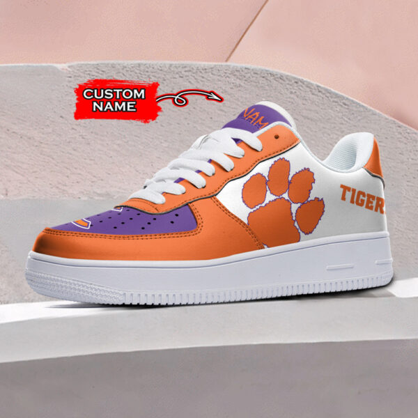 Tubopro Clemson Tigers NCAA Air Low-Top Sneakers Shoes For Men And Women - Image 2