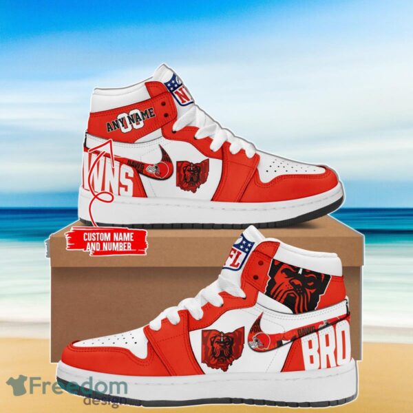 Tubopro Cleveland Browns AJ1 High Sneakers Shoes For Men And Women