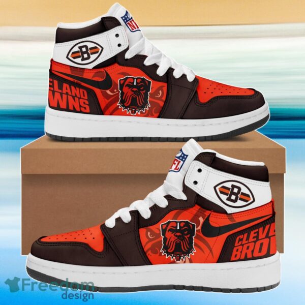 Tubopro Cleveland Browns AJ1 High Sneakers Shoes For Men And Women