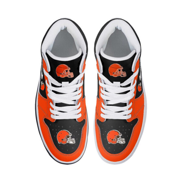 Tubopro Cleveland Browns AJ1 High Sneakers Shoes For Men And Women - Image 3